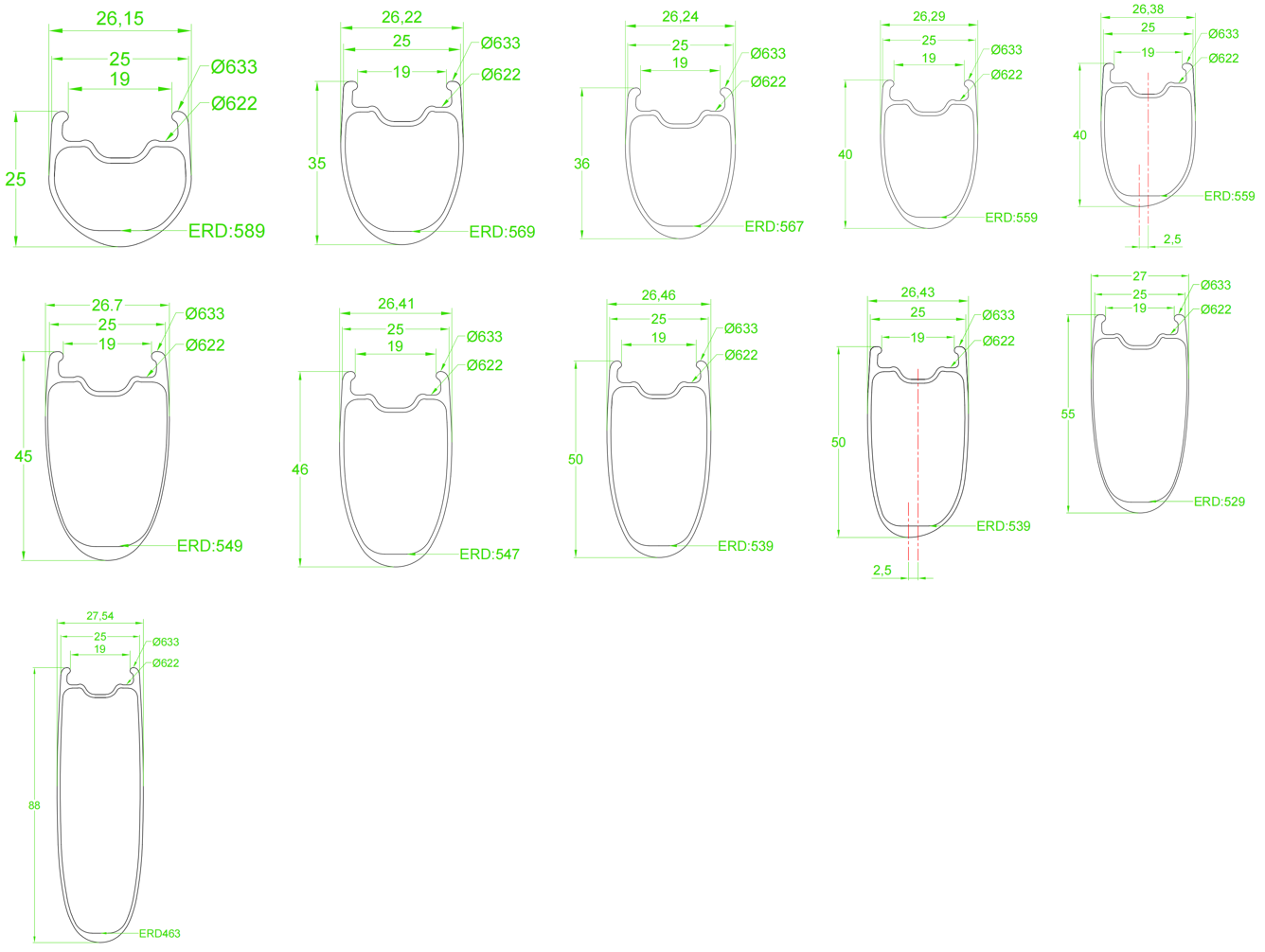 tubular road bike wheelset rim brake