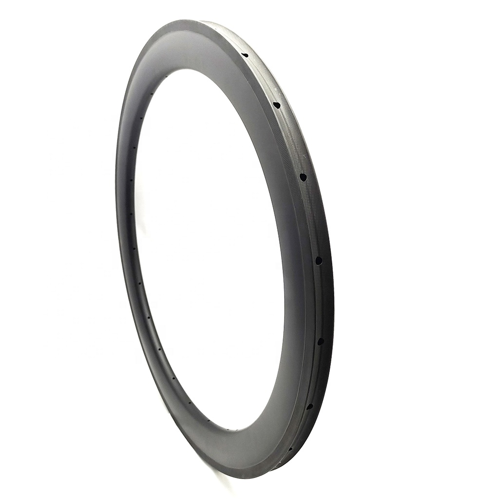 55mm tubular Ultra-Lightweight carbon rims wheelset road bike