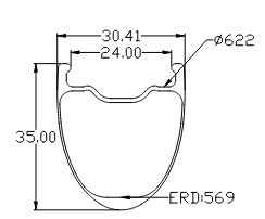 High-Performance Full Carbon Fiber Bicycle Rims 35x30mm Straight Edge and Hooked Edge