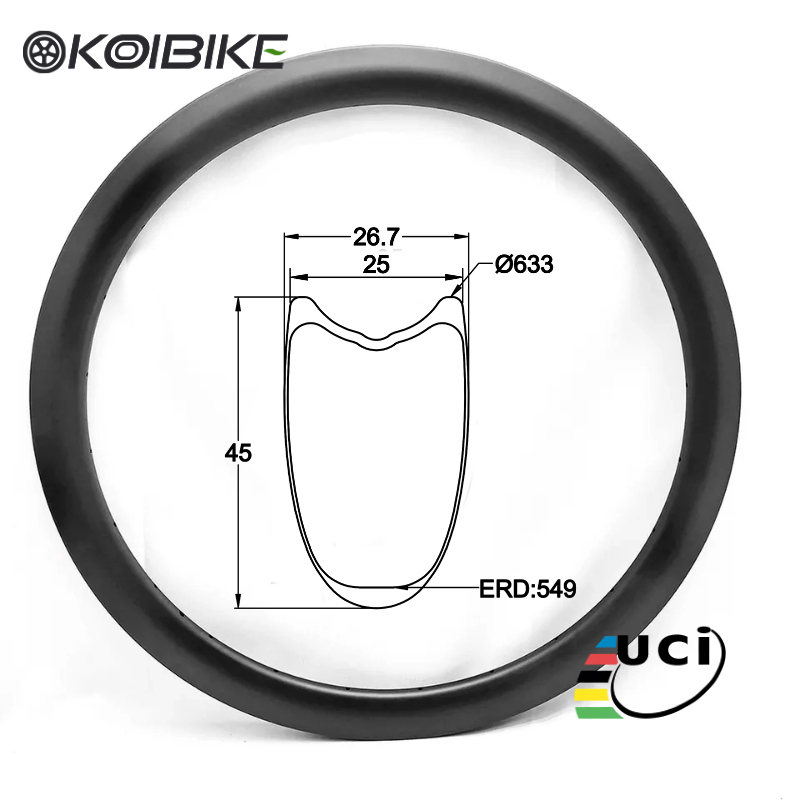 carbon tubular wheels 45MM disc brake good road bike rims 700c