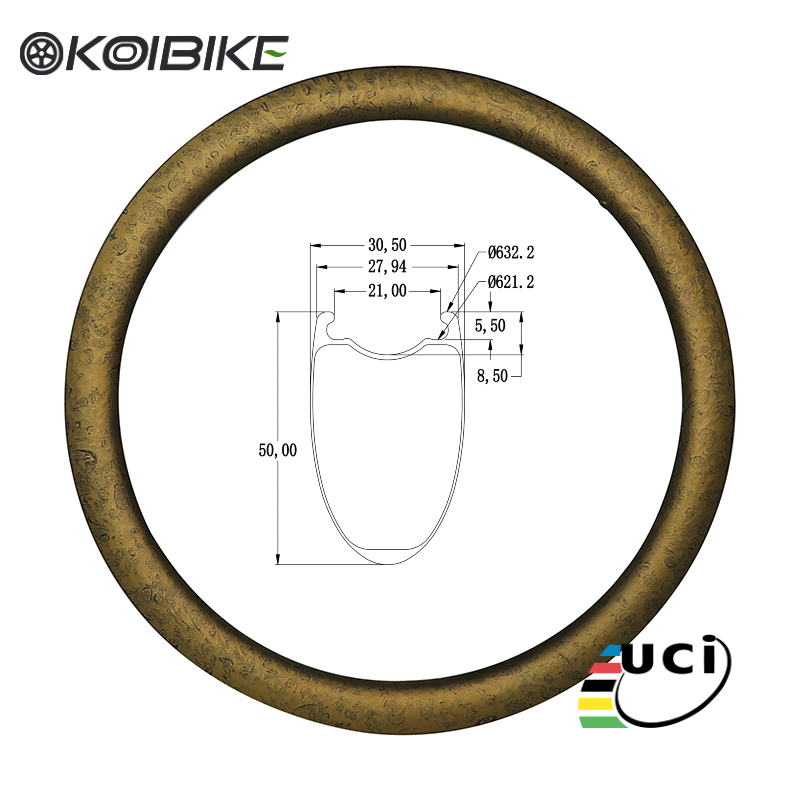 Dics brake 50mm depth 28 outer width tubeless wheelset Ultralight cycling road bike rim