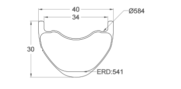 Enduro mountain bike rim Carbon Fiber MTB Rim All-mountain rim 30x40mm Straight side rim