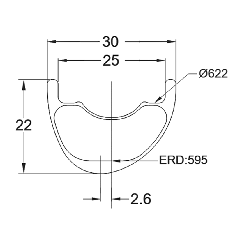 carbon fiber mountain rim mountain bike rim MTB rim asymmetric spoke drilling rim 22x30mm