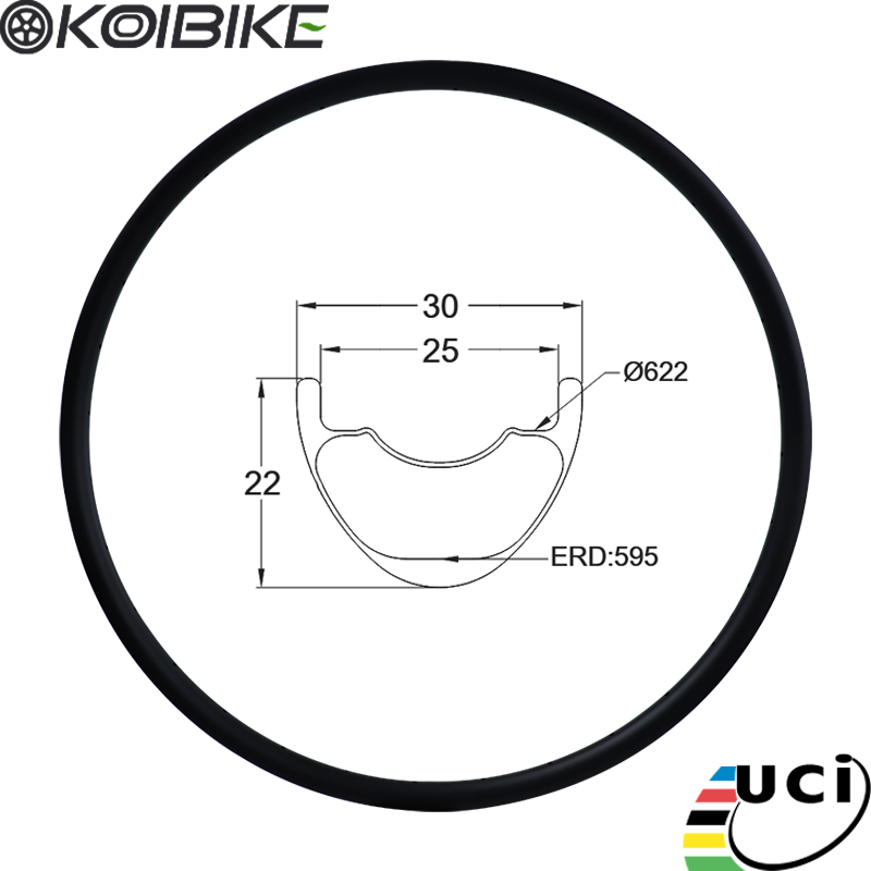 Carbon Mountain Wheel MTB rim Full Carbon Rim Lightweight Carbon Rim hookless Rim 22x30mm 29er
