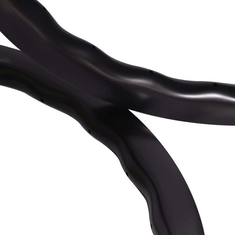 Carbon fiber bicycle wavy rim Wavy rim Hookless＆Hooked 35x28mm