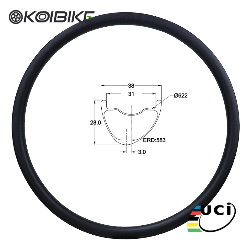 Ultralight mtb carbon wheels Mountain Asymmetric 28X38mm 29 mtb wheels