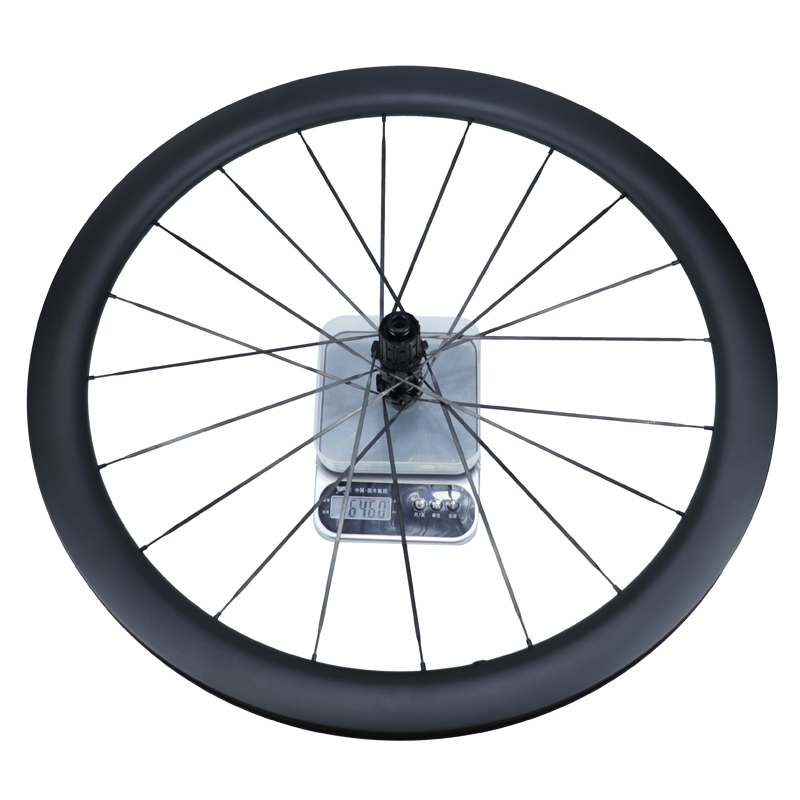 50mm lightweight carbon spoke road bike wheels