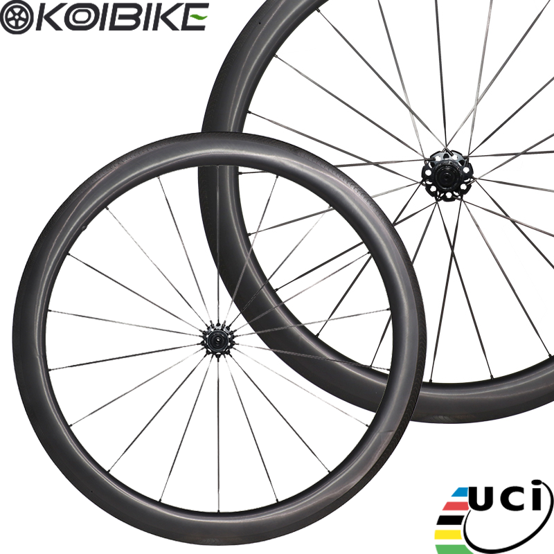 Carbon Fiber Rim Brake Wheels 50mm Depth / 28mm Width Road Cycling Compatible