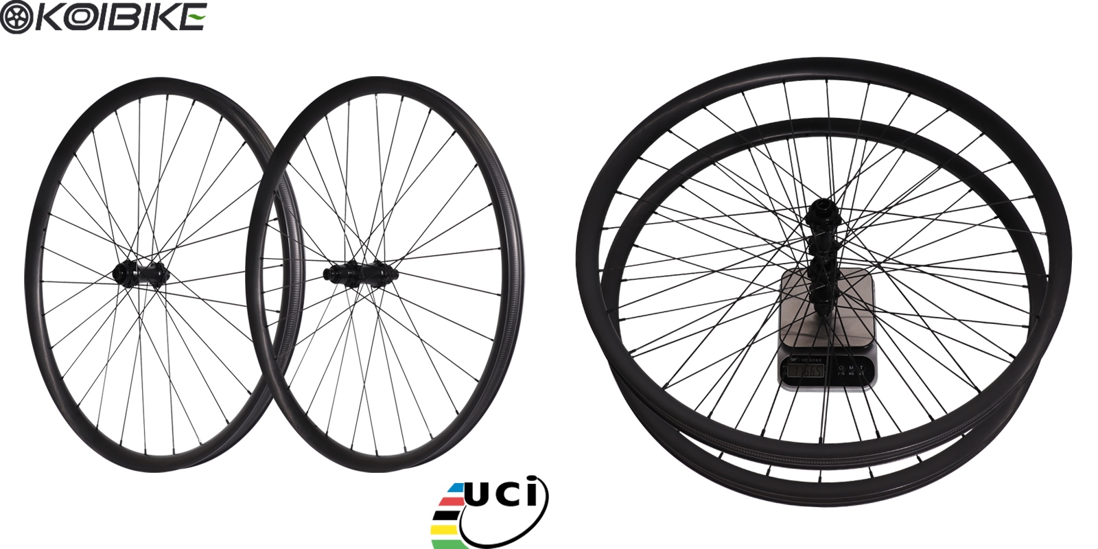 Carbon fiber mountain bike wheelset