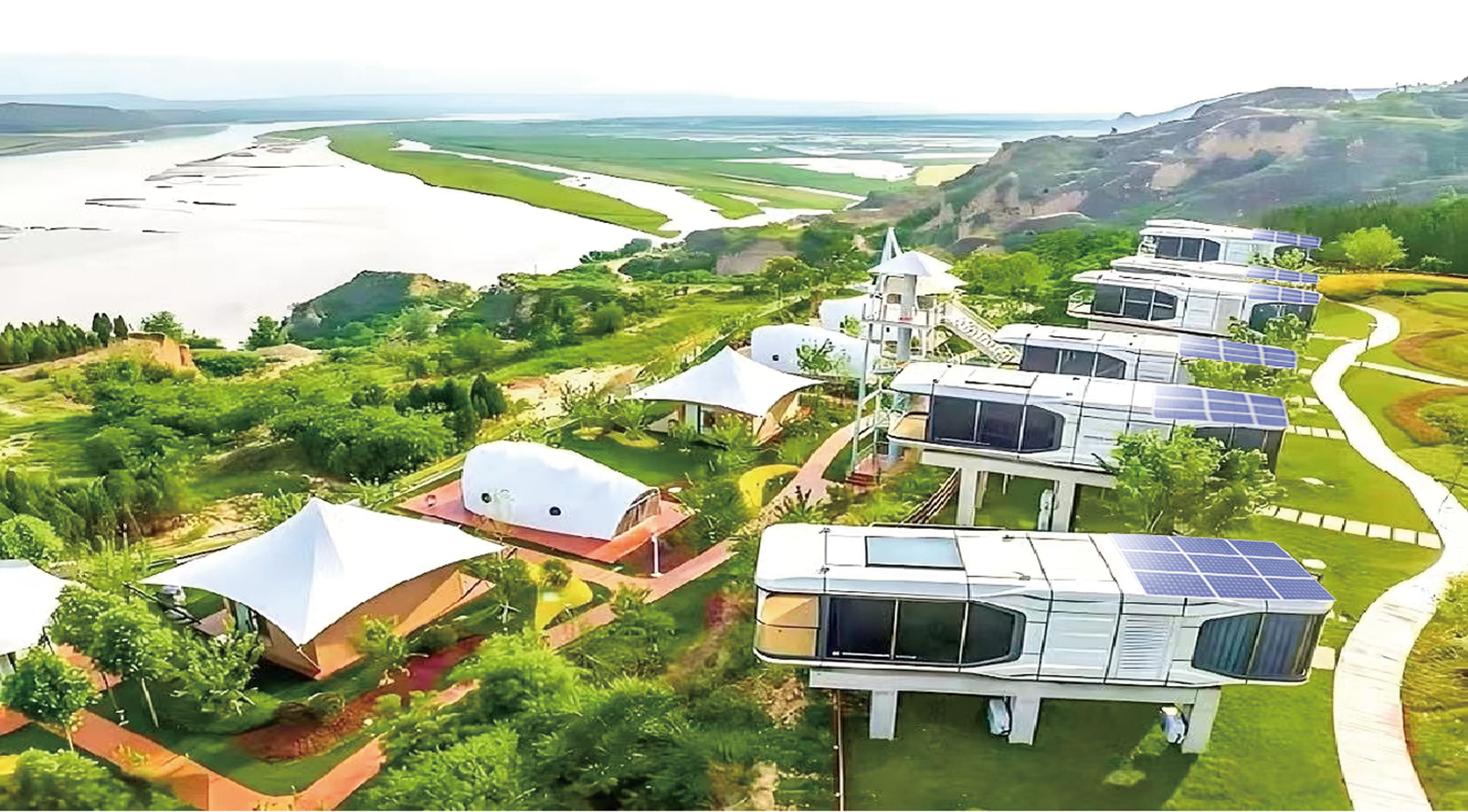 Solar Powered Rooftop Luxury Spacecraft Mobile Home