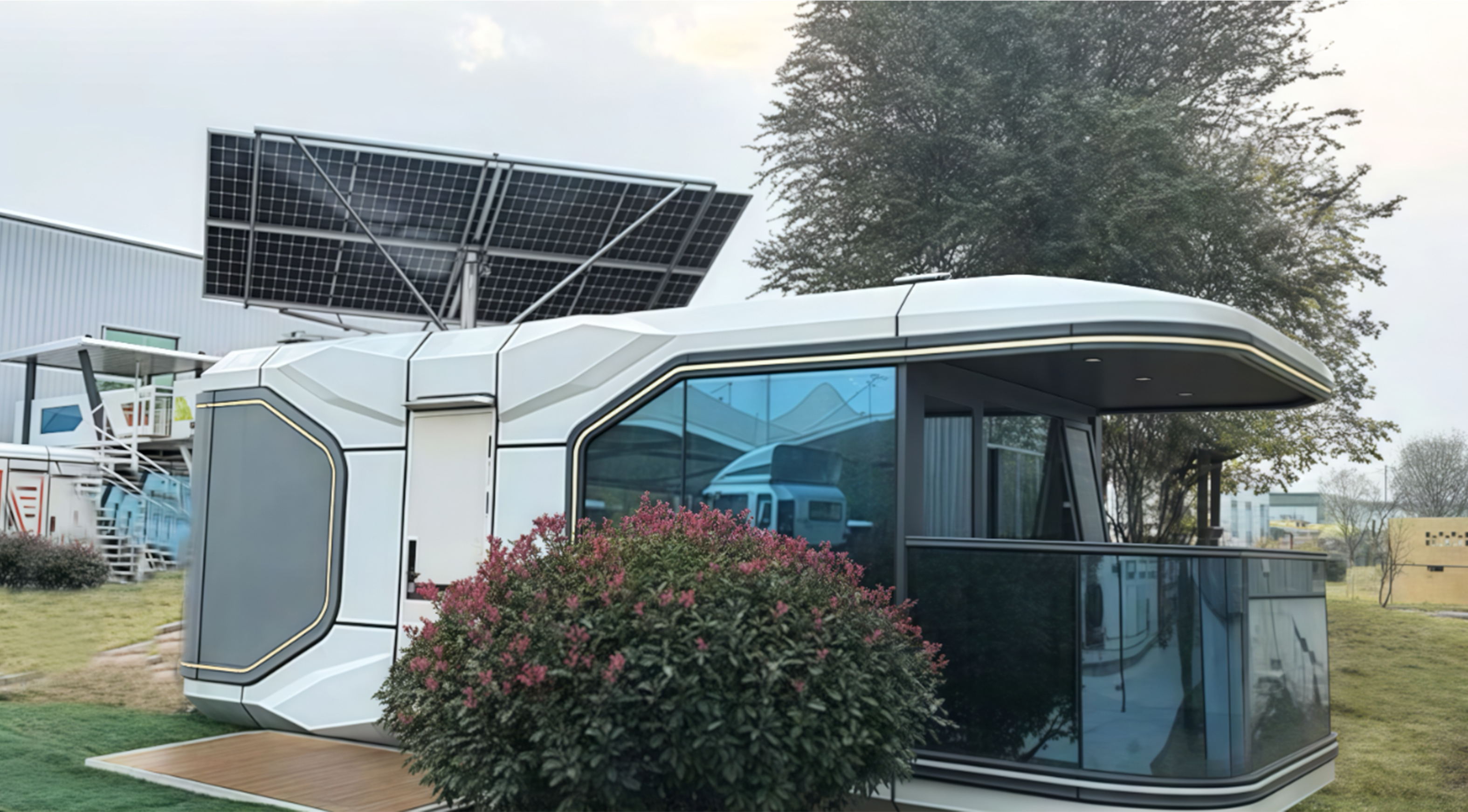 Portable Space Habitat With Solar Roof