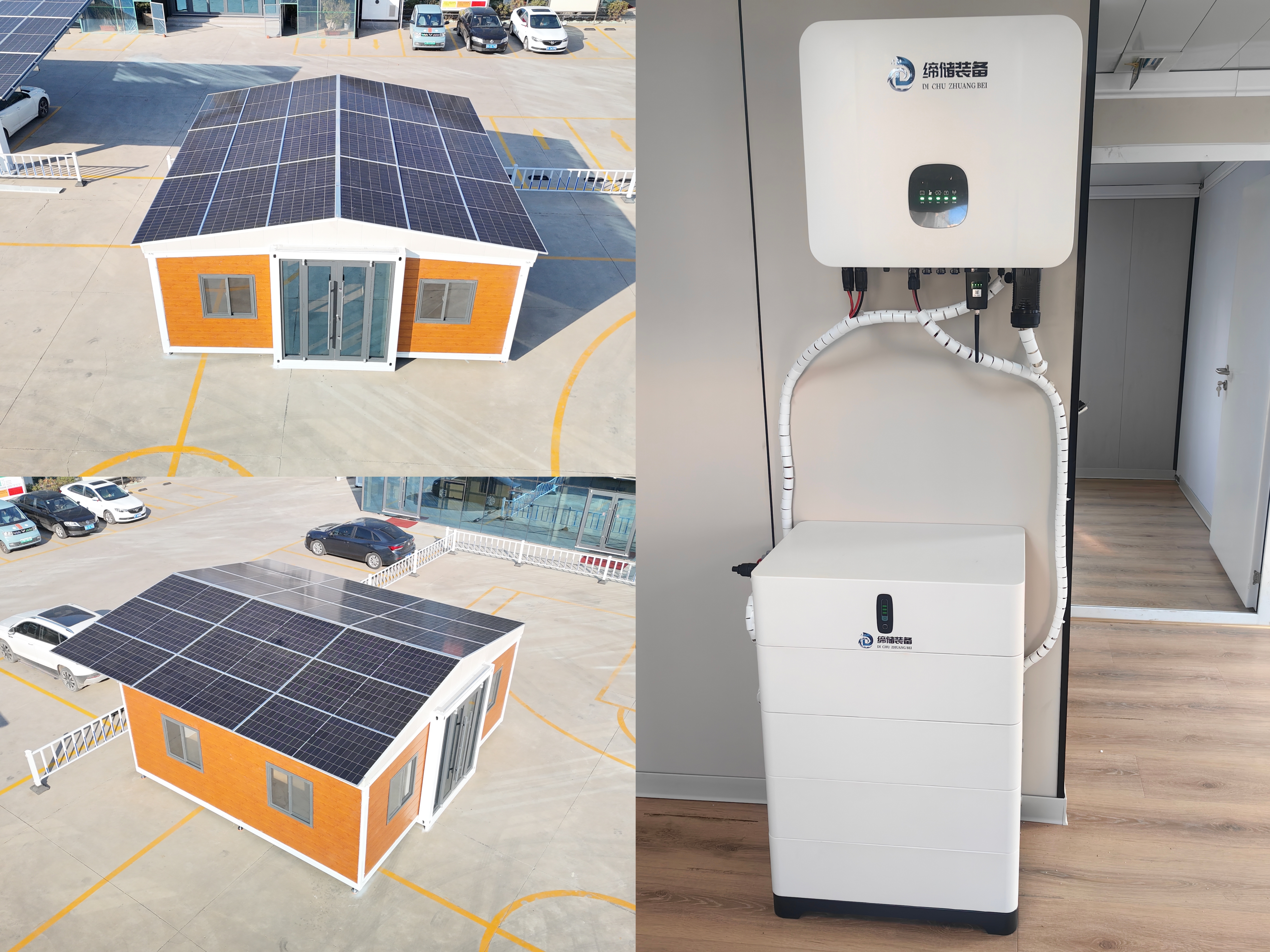 Solar panels placed on the roof