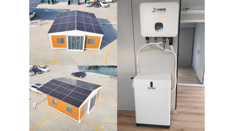 A Small House Pre Built With A Solar Energy System