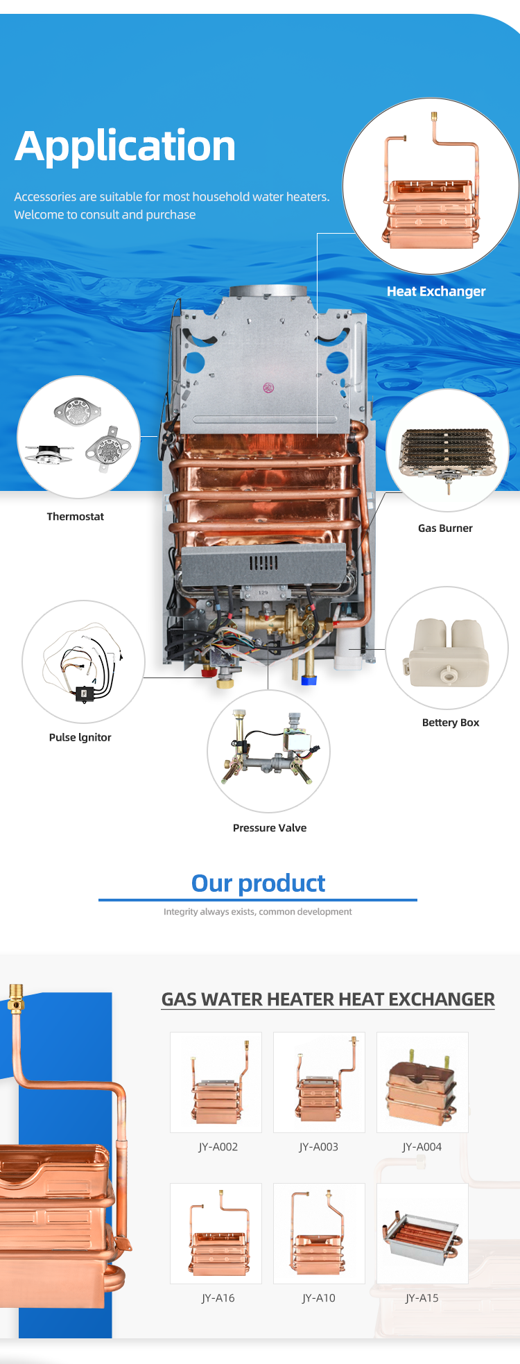 gas water heater parts