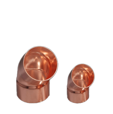 Customized processing of copper pipe fittings, copper welded elbows, 45° elbows, copper plumbing pipe fittings
