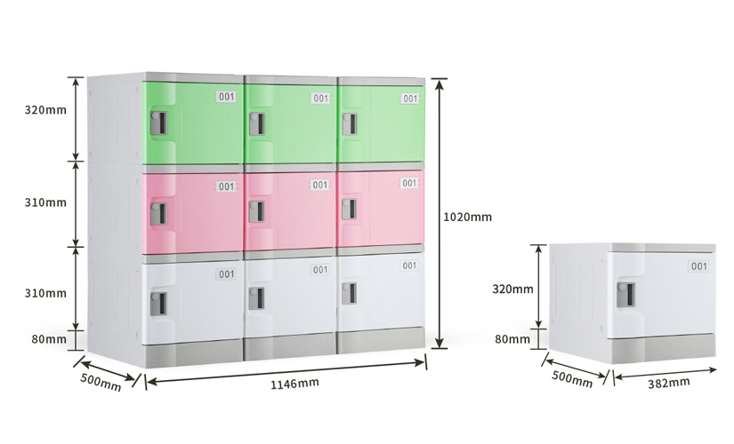 Lockers in classroom