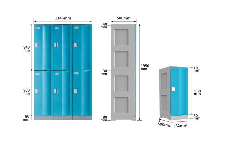 Plastic Lockers JX-382L
