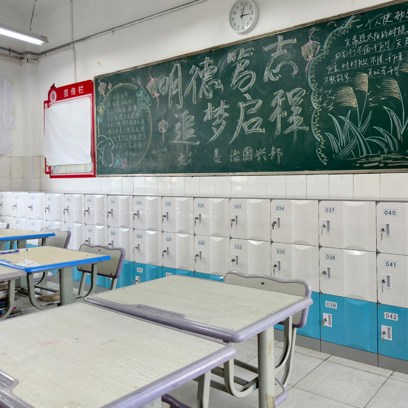 Solution for backpack cabinet at the back of the classroom