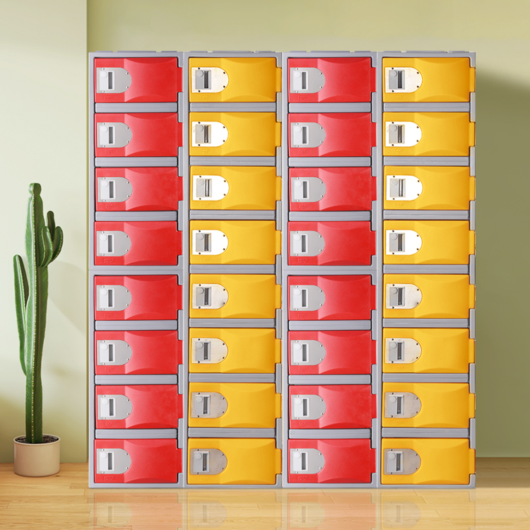 Armarios de gimnasio de alta densidad, fáciles de montar y sin necesidad de ensamblaje.