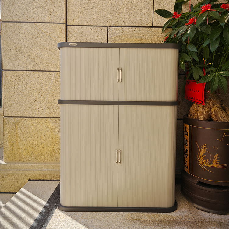 Plastic Storage Cabinet Balcony Tools Mop Sanitary Storage Cabinet