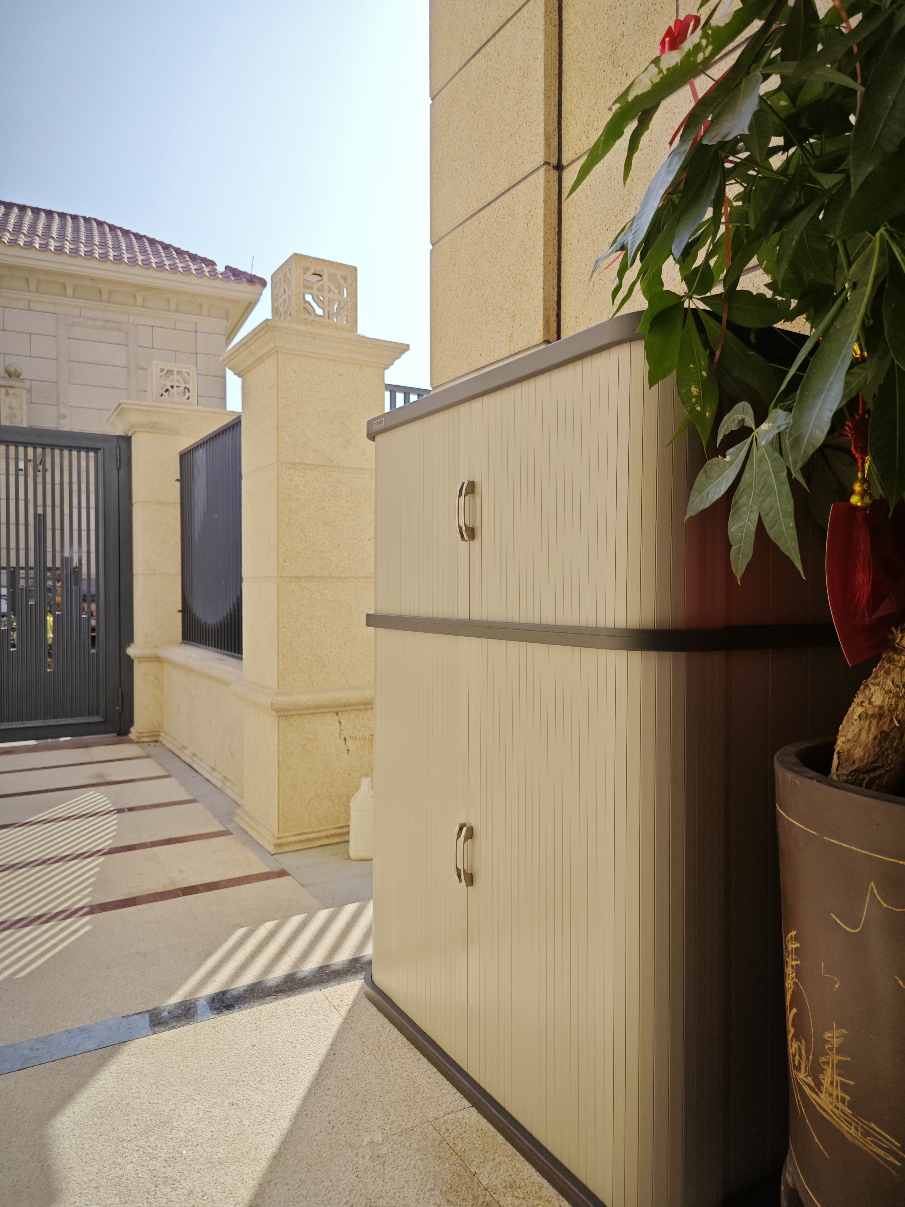 Plastic Storage Cabinet Balcony Tools Mop Sanitary Storage Cabinet