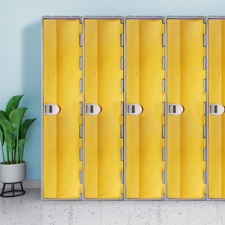 Armario de plástico para deportes, playa, escuela, resistente, de HDPE