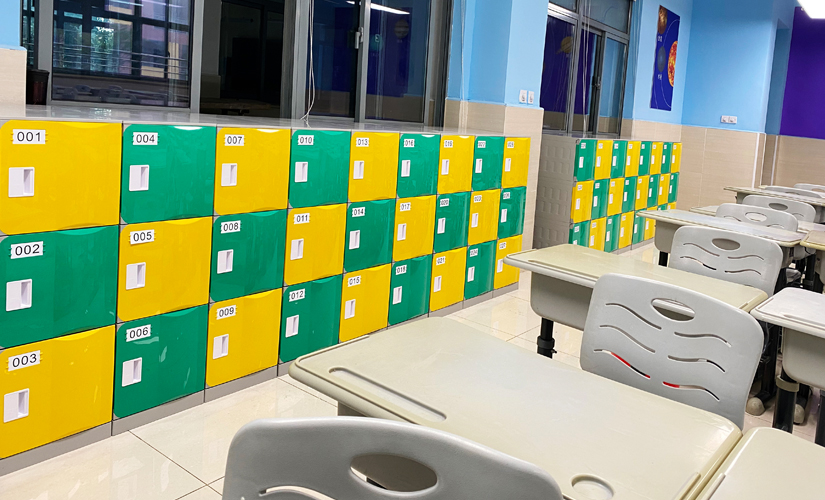 Cell phone lockers for classroom
