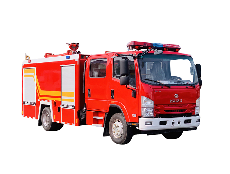 Isuzu 4 tonnás 4 * 2 nagy áramlású városi vészhelyzeti habos tűzoltóautó