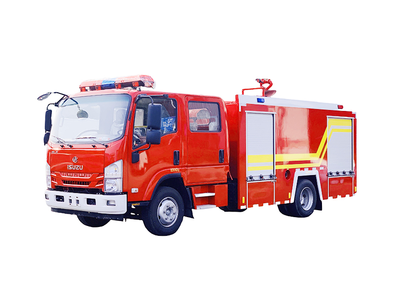 Isuzu 4 tonnás 4 * 2 nagy áramlású városi vészhelyzeti habos tűzoltóautó