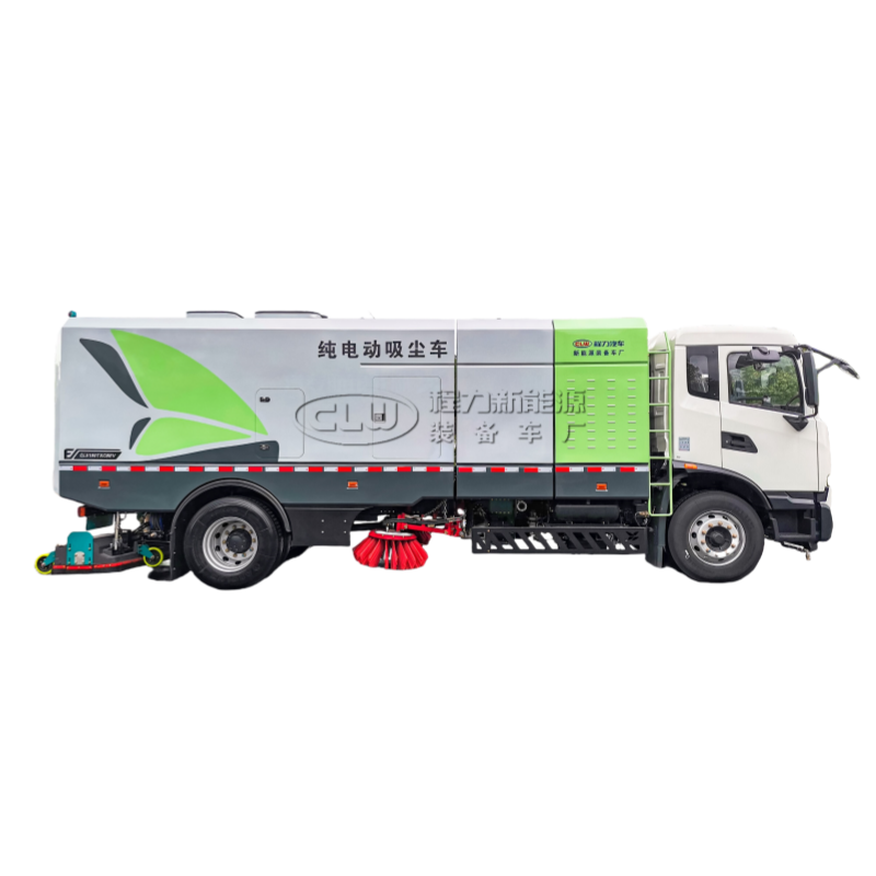 Dongfeng 4×2 tiszta elektromos nedves és száraz porszívó elektromos úttisztító teherautó