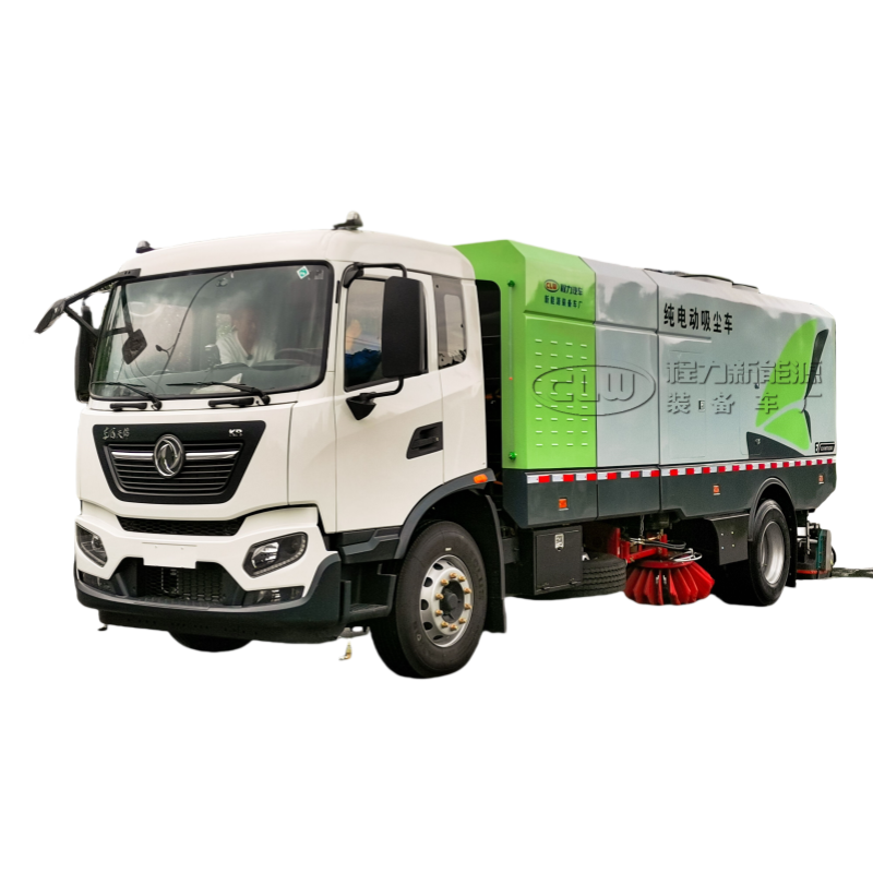 Dongfeng 4×2 tiszta elektromos nedves és száraz porszívó elektromos úttisztító teherautó