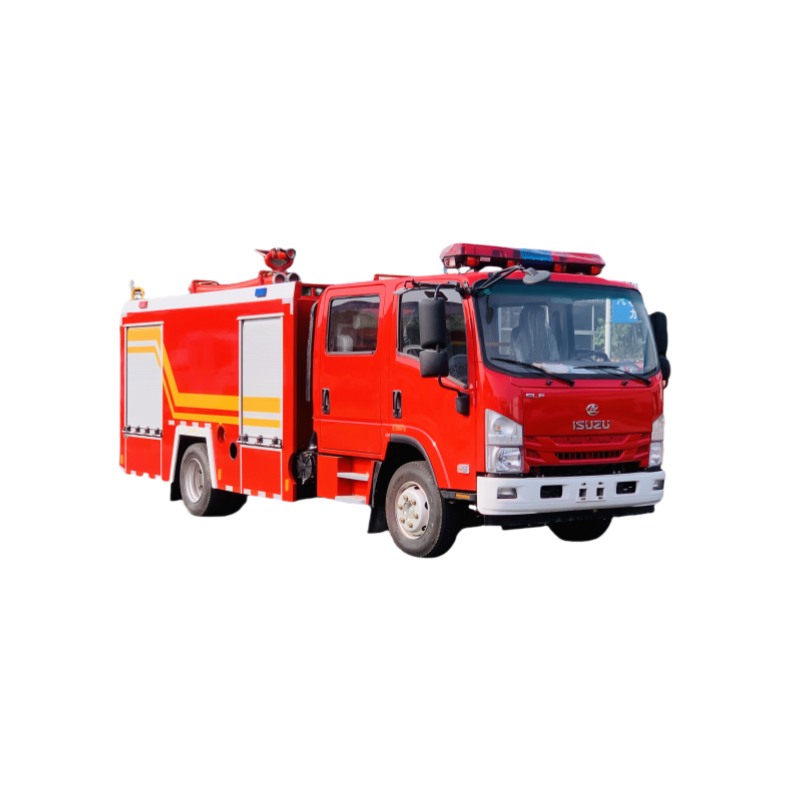Isuzu 5 tonnás víztartályos tűzoltóautó