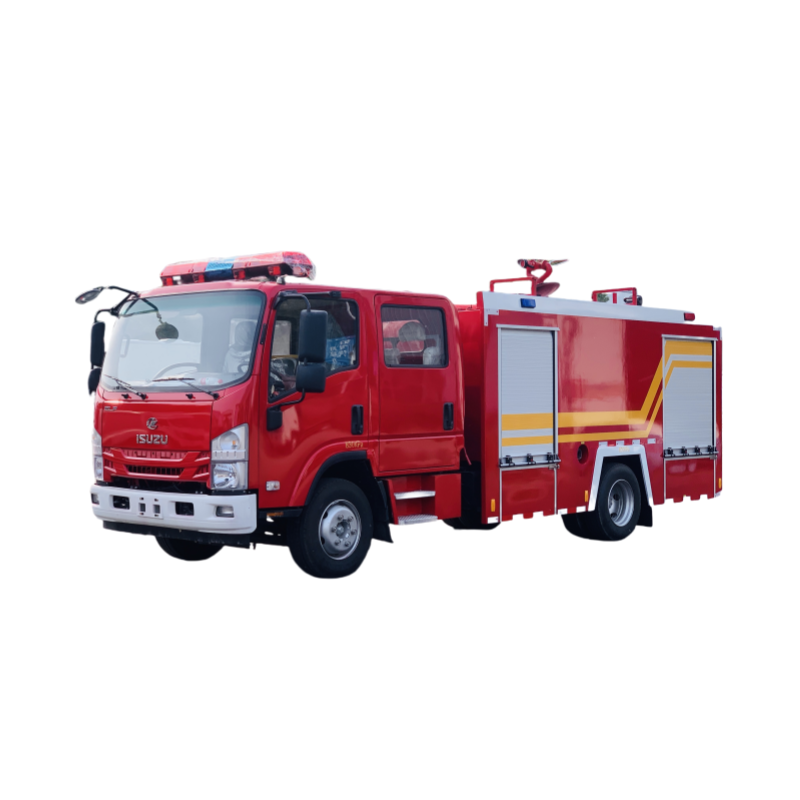 Isuzu 5 tonnás víztartályos tűzoltóautó