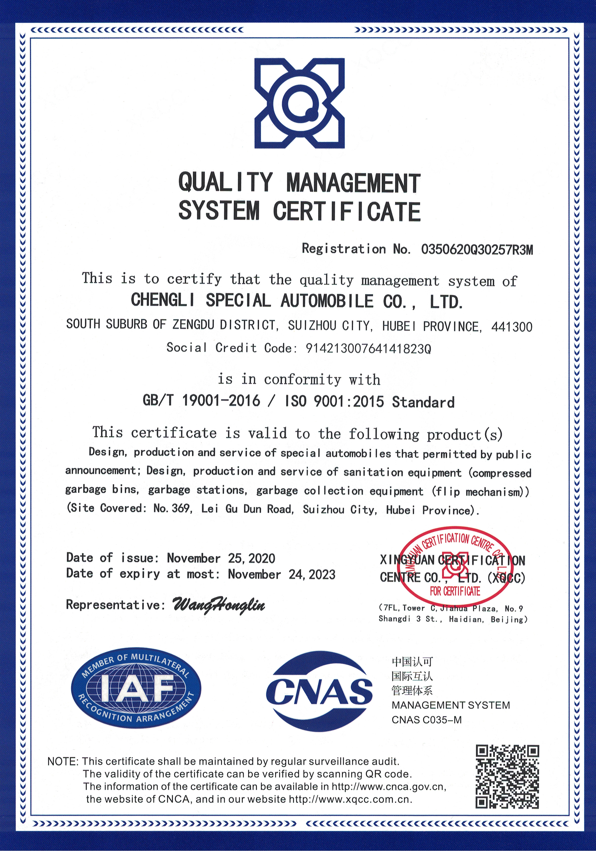 Certificación de calidad