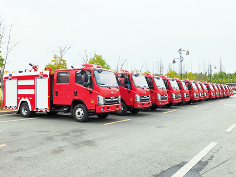 Batch fire truck departure