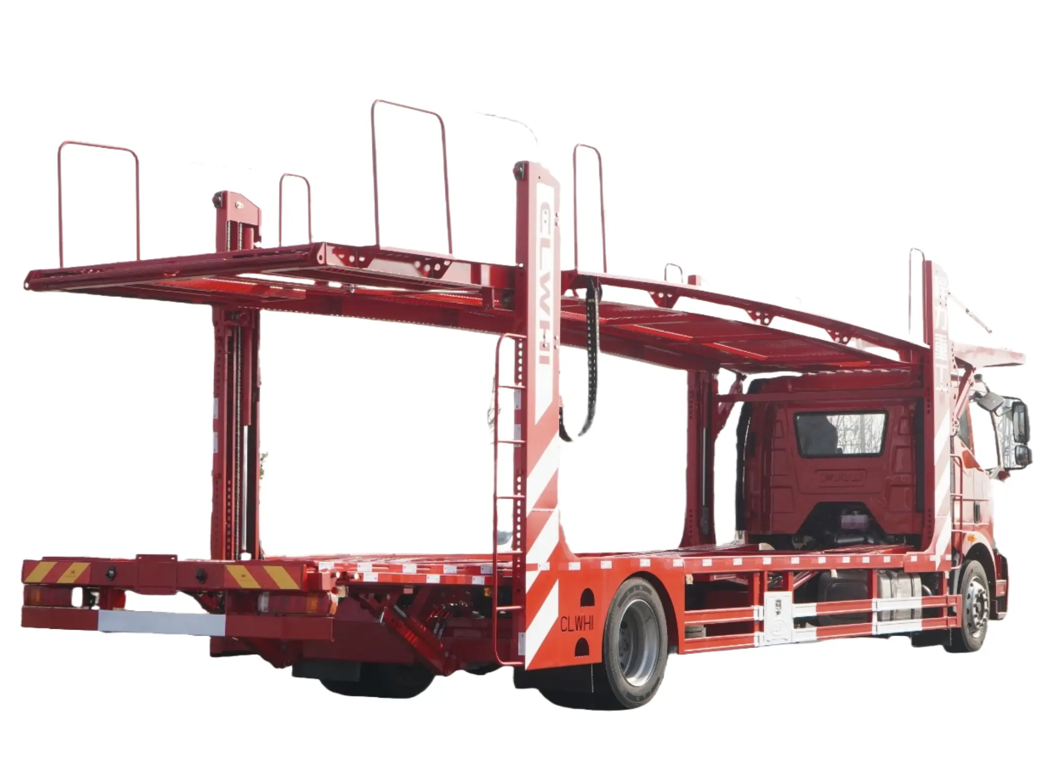 Flatbed truck with crane