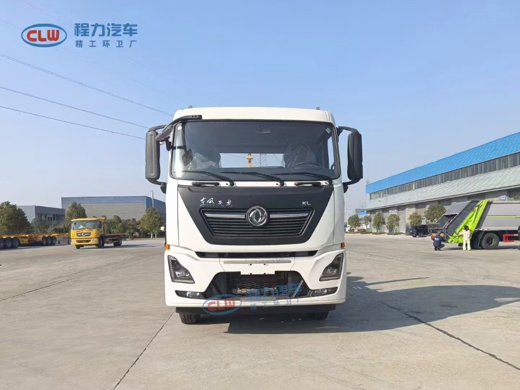SHACMAN 4X2 hook lifing refuse truck