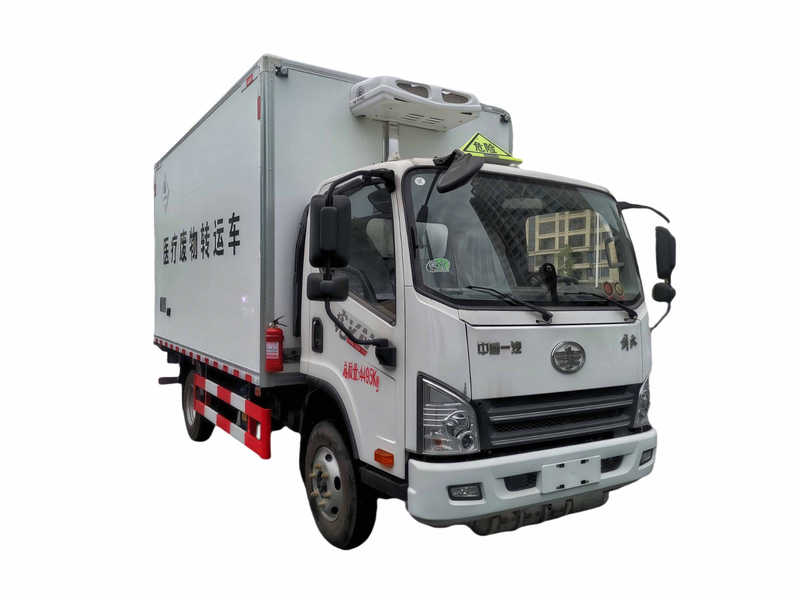 Medical waste transport truck