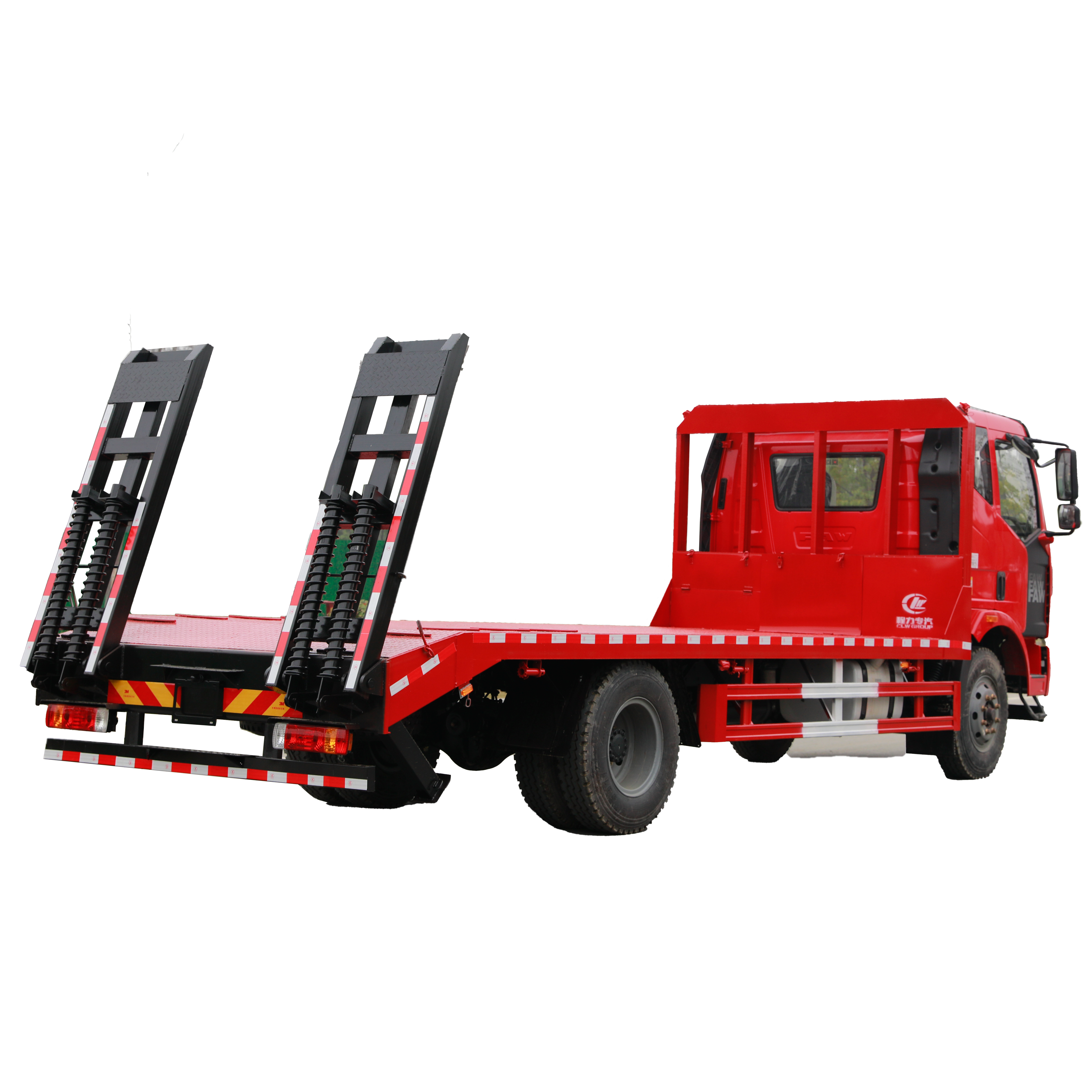 Flatbed truck for material transport