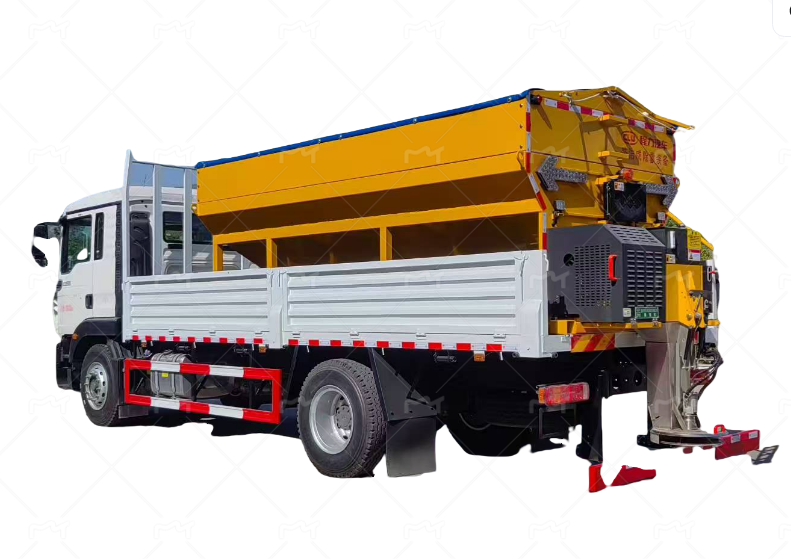 Road snow and ice removal vehicle