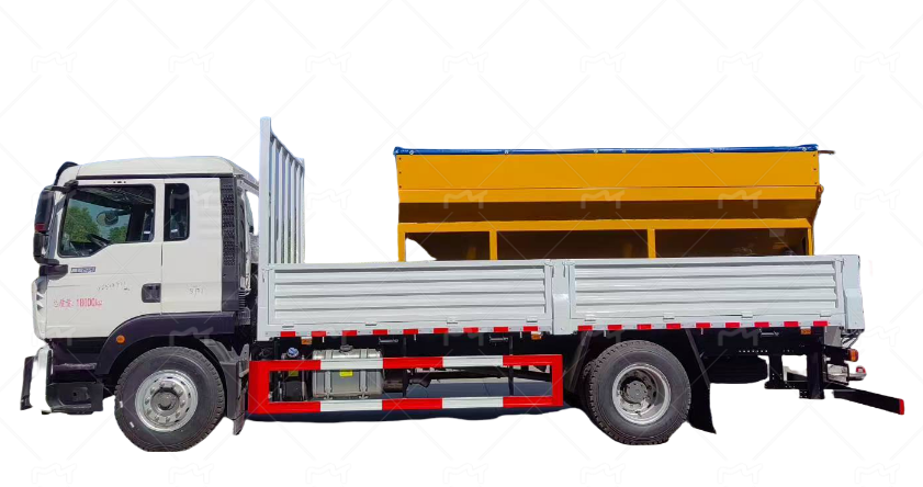 Road snow and ice removal vehicle
