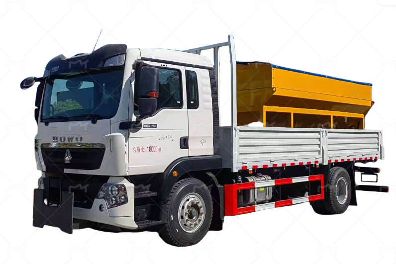 Road snow and ice removal vehicle