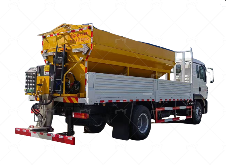 Road melting ice truck