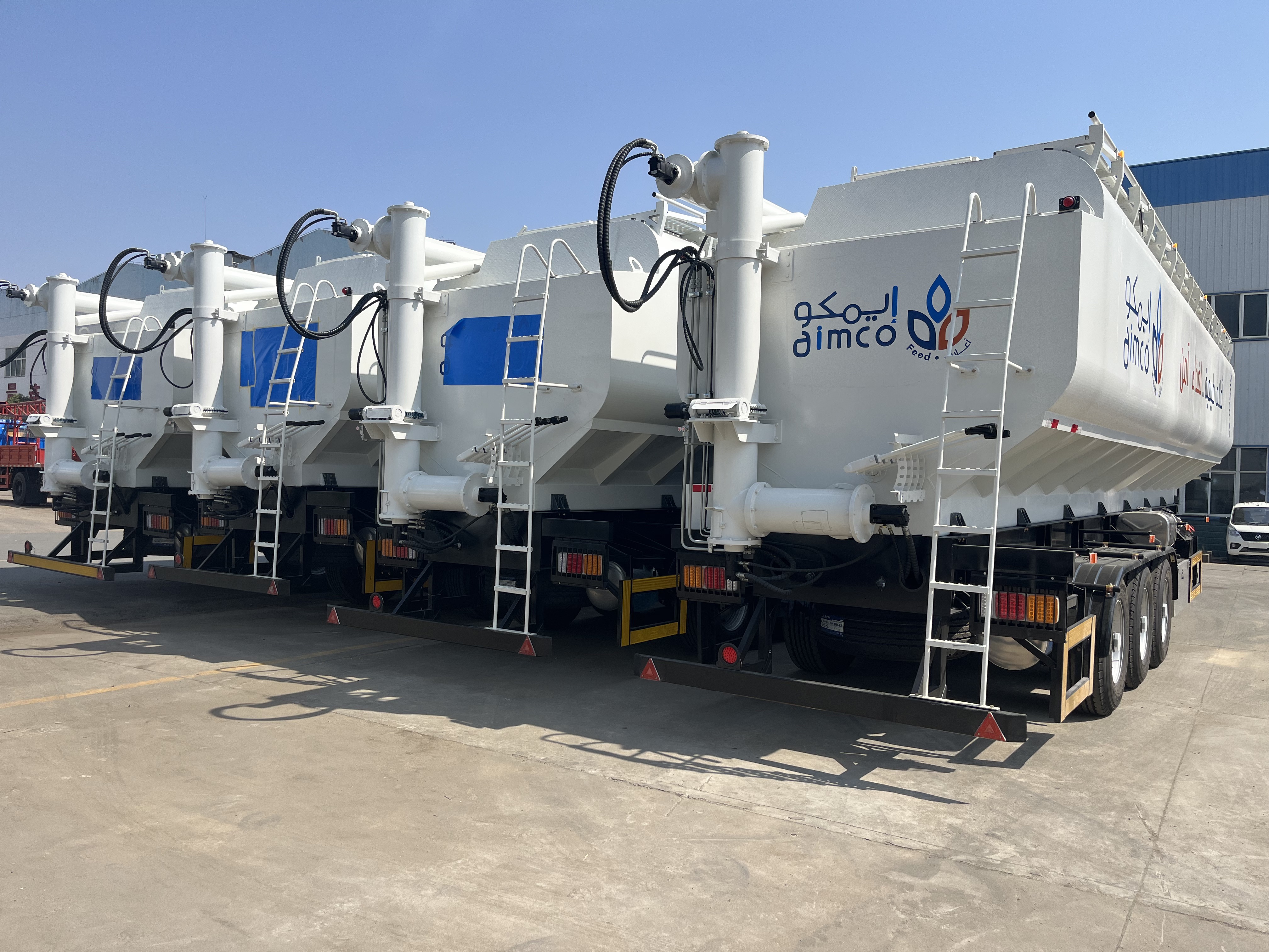 56cbm bulk feed semitrailer aluminum alloy for sale