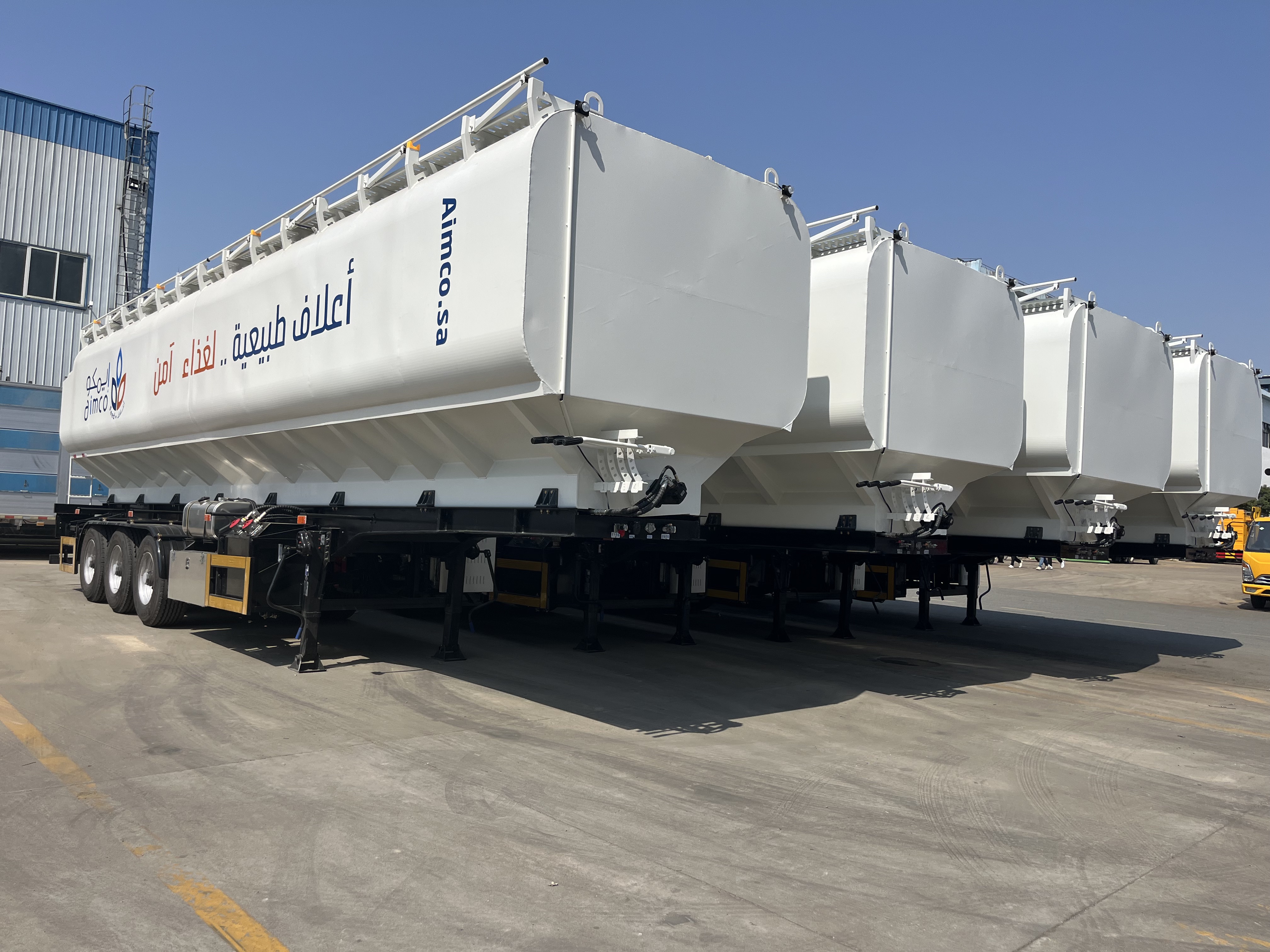 56cbm bulk feed semitrailer aluminum alloy for sale
