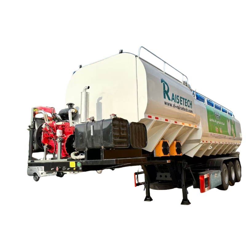 triple axles 50cbm bulk haul feed semitrailer for sale