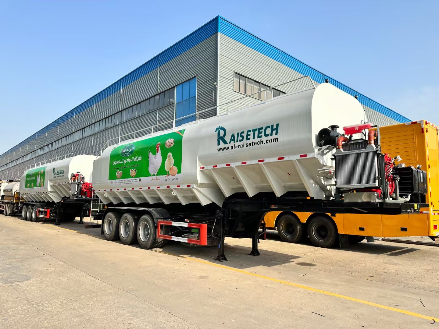 triple axles 50cbm bulk haul feed semitrailer for sale