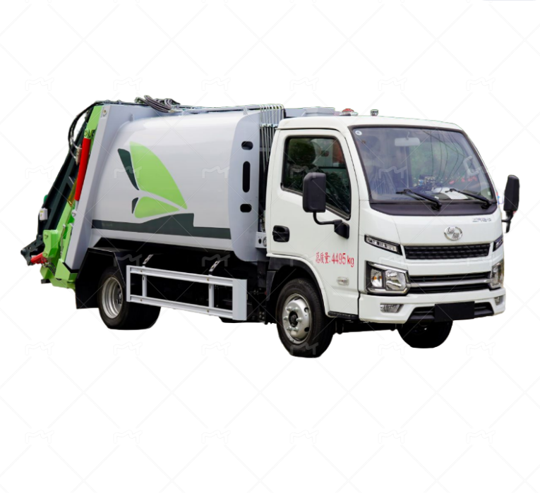 the compacting garbage truck