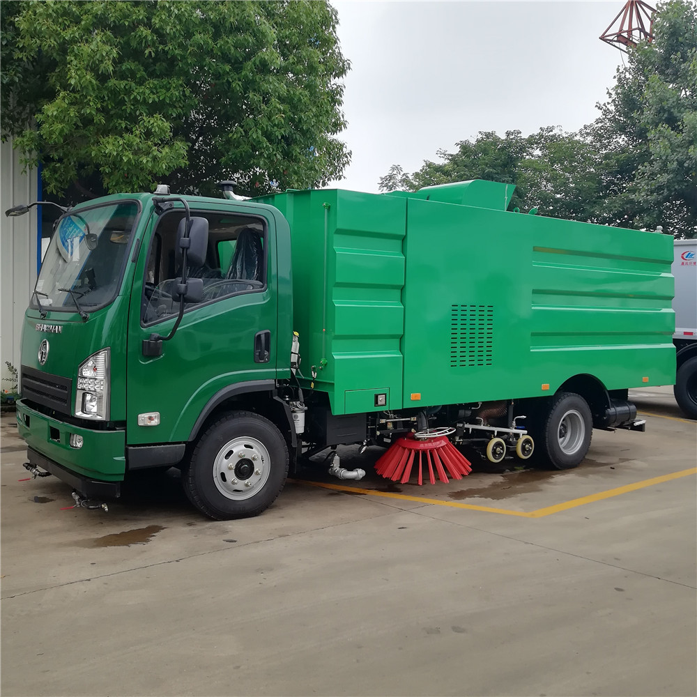 shacman brand diesel small sweeper truck for sale
