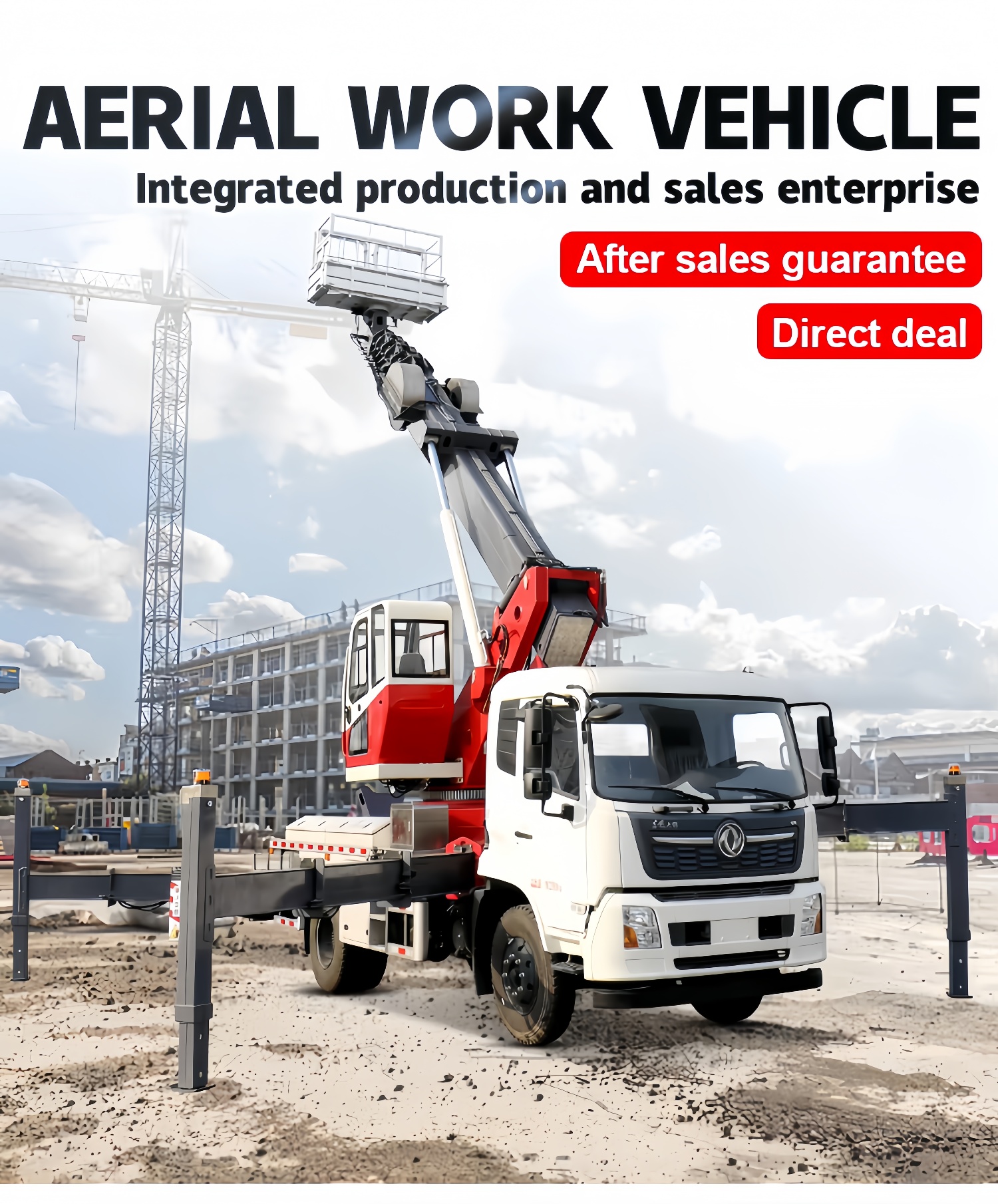 Electric aerial work platform truck